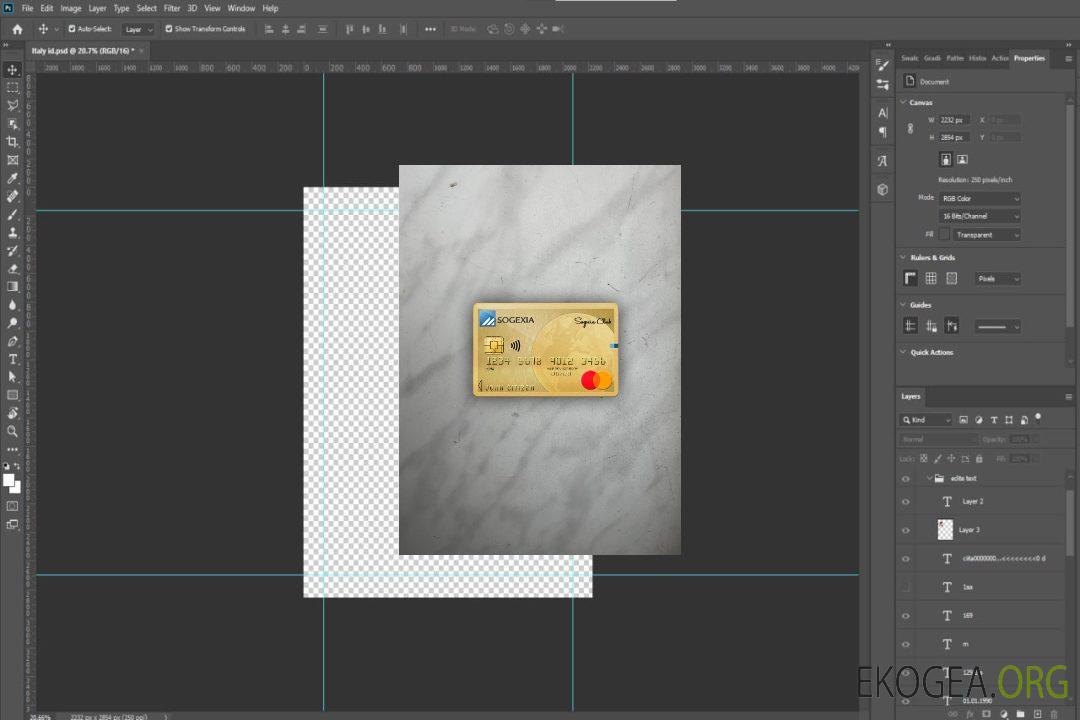 Photolook mastercard de la banque Sogexia Luxembourg template